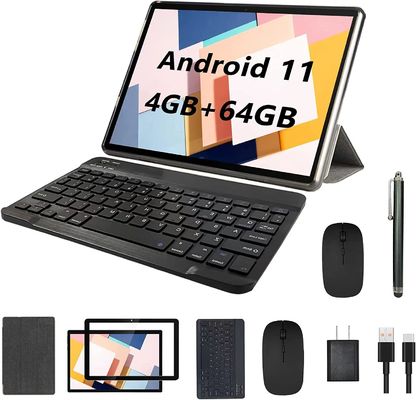 맞춘 Android11 쿼드 코어 10 인치 울트라북 1280x800 IPS 4GB+64GB