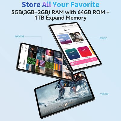 사무실 학습 온라인을 위한 10 인치 안드로이드 12 울트라북 태블릿 PC 64GB