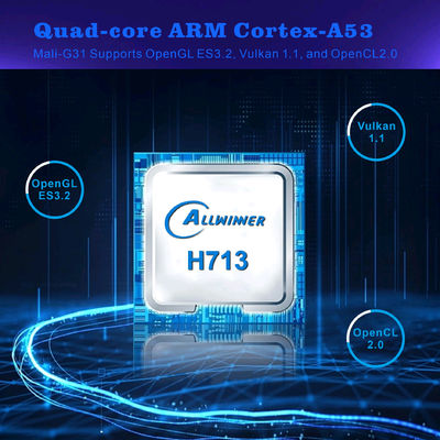 2.69인치 LCD TFT 디스플레이 4K HD 프로젝터 쿼드 코어 ARM 코텍스-A53 CPU 및 1G RAM