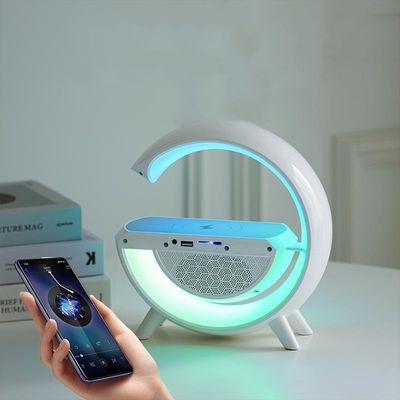 10W 무선 충전 전력 무선 블루투스 스피커 흰색 플라스틱 무선